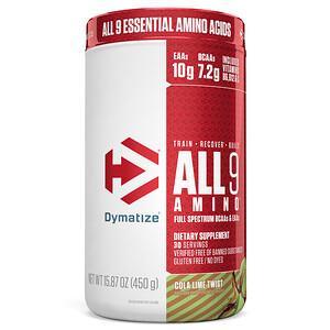 Dymatize Nutrition, ALL9AMINO, Cola Lime Twist, 15.87 oz (450 g) - HealthCentralUSA