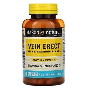 Mason Natural, Vein Erect with L-Arginine & Maca, 80 Capsules - HealthCentralUSA