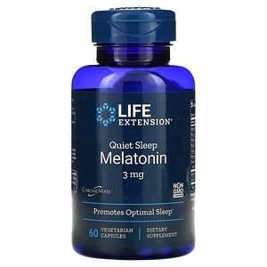 Life Extension, Quiet Sleep Melatonin, 3 mg, 60 Vegetarian Capsule - HealthCentralUSA