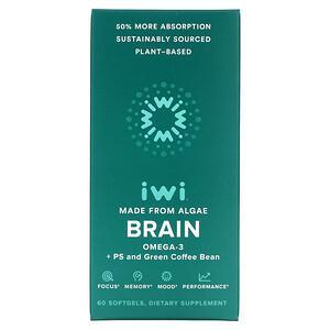 iWi, Brain, Omega-3 + PS and Green Coffee Bean, 60 Softgels - HealthCentralUSA