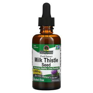 Nature's Answer, Milk Thistle, Alcohol Free, 2,000 mg, 2 fl oz (60 ml) - HealthCentralUSA