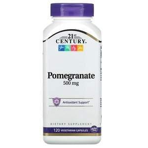 21st Century, Pomegranate, 500 mg, 120 Vegetarian Capsules - HealthCentralUSA