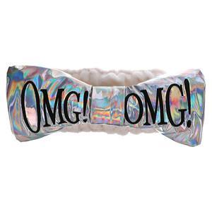 Double Dare, OMG! Reversible Mega Hair Band, White Plush & Rainbow Platinum, 1 Piece - HealthCentralUSA