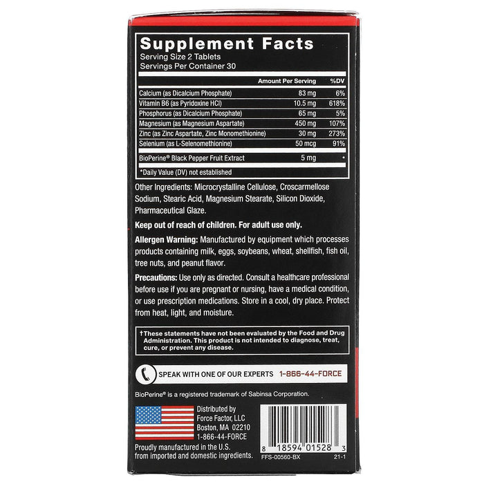 Force Factor, Zinc Magnesium Aspartate, 60 Tablets - HealthCentralUSA
