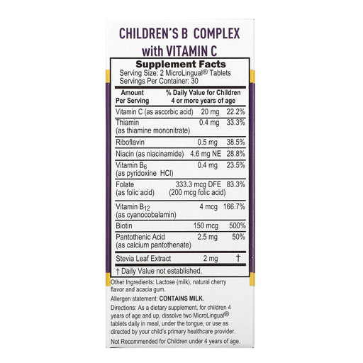 Superior Source, Children's B Complex with Vitamin C, 60 MicroLingual Instant Dissolve Tablets - HealthCentralUSA