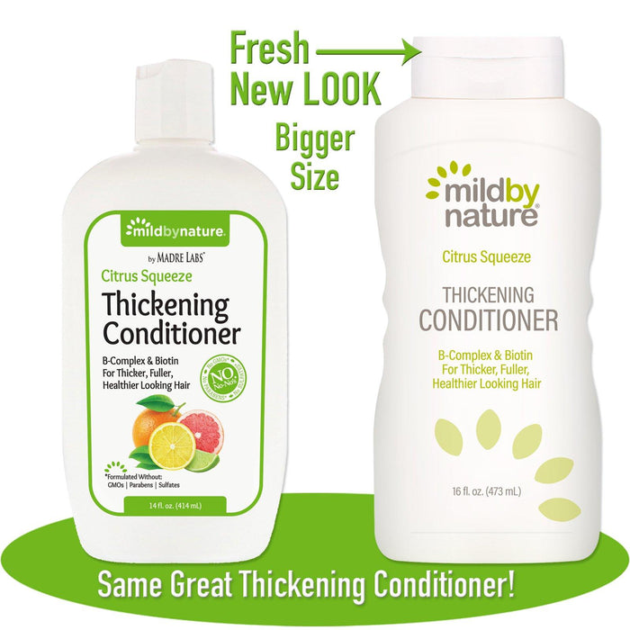 Mild By Nature, Thickening Conditioner, B-Complex & Biotin, Citrus Squeeze, 16 fl oz (473 ml) - HealthCentralUSA