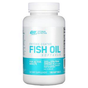 Optimum Nutrition, Enteric-Coated Fish Oil, 100 Softgels - HealthCentralUSA