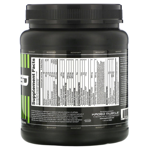 Kaged Muscle, PRE-KAGED, Pre-Workout Primer, Pink Lemonade, 1.30 lb (588 g) - HealthCentralUSA