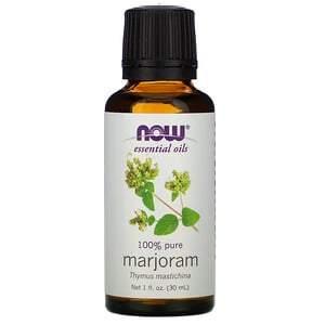 Now Foods, Essential Oils, 100% Pure Marjoram , 1 fl oz (30 ml) - HealthCentralUSA