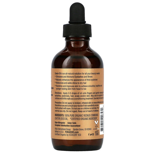 Pura D'or, Professional, Organic Castor Oil, 4 fl oz (118 ml) - HealthCentralUSA