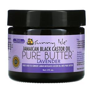 Sunny Isle, Jamaican Black Castor Oil, Pure Butter, Lavender, 2 fl oz - HealthCentralUSA