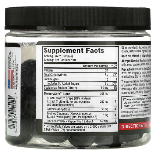 Force Factor, Forebrain Gummies, Memory Support, Mixed Berry, 60 Gummies - HealthCentralUSA