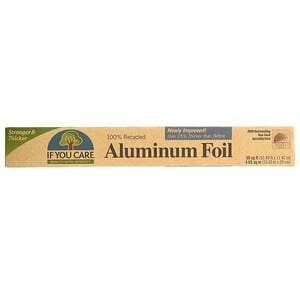 If You Care, 100% Recycled Aluminum Foil, 50 sq ft (52.26 ft x 11.5 in) - HealthCentralUSA