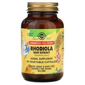 Solgar, Rhodiola Root Extract, 60 Vegetable Capsules - HealthCentralUSA