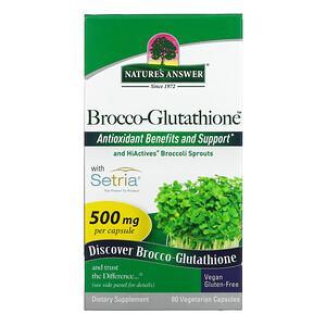 Nature's Answer, Brocco-Glutathione, 500 mg, 60 Vegetarian Capsules - HealthCentralUSA
