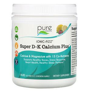 Pure Essence, Ionic-Fizz, Super D-K Calcium Plus, Raspberry Lemonade, 14.82 oz (420 g) - HealthCentralUSA