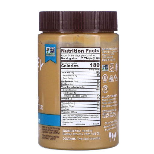 Barney Butter, Bare Almond Butter, Smooth, 16 oz (454 g) - HealthCentralUSA