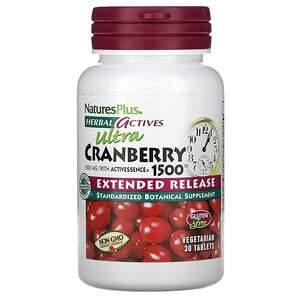 Nature's Plus, Herbal Actives, Ultra Cranberry 1500, 1,500 mcg, 30 Tablets - HealthCentralUSA