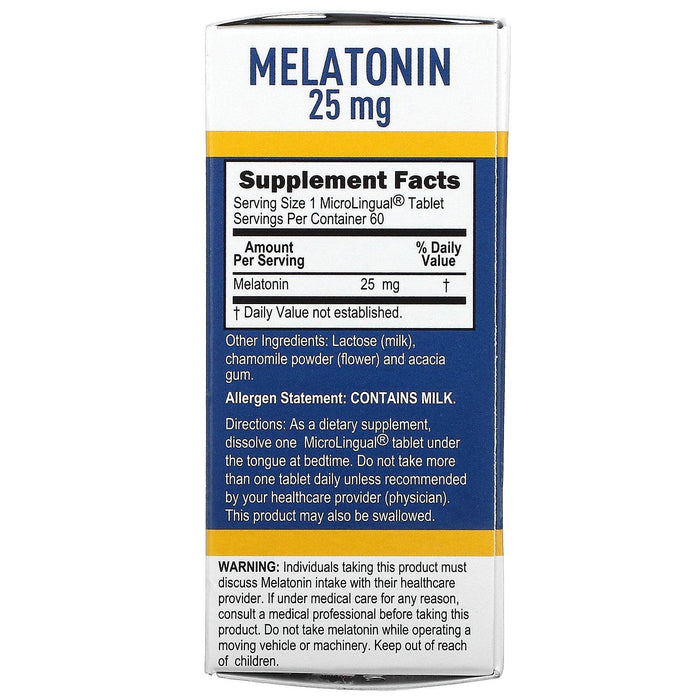 Superior Source, Extra Strength Melatonin, 25 mg, 60 MicroLingual Instant Dissolve Tablets - HealthCentralUSA