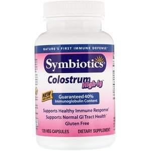 Symbiotics, Colostrum High-IG, 120 Veg Capsules - HealthCentralUSA
