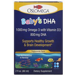Oslomega, Norwegian Baby’s DHA with Vitamin D3, 2 fl oz (60 ml) - HealthCentralUSA