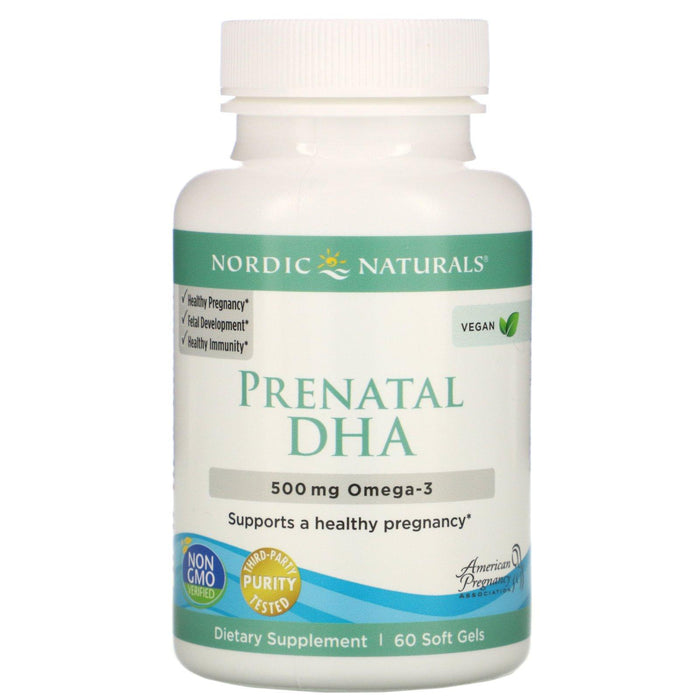 Nordic Naturals, Prenatal DHA, 500 mg, 60 Soft Gels - HealthCentralUSA