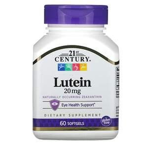 21st Century, Lutein, 20 mg, 60 Softgels - HealthCentralUSA