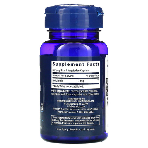 Life Extension, Melatonin, 10 mg, 60 Vegetarian Capsules - HealthCentralUSA