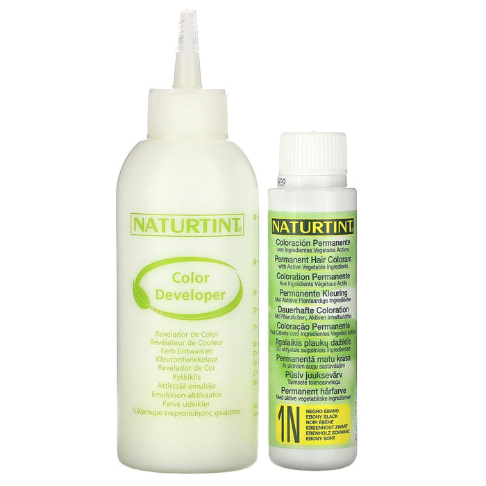 Naturtint, Permanent Hair Color, 1N Ebony Black, 5.6 fl oz (165 ml) - HealthCentralUSA