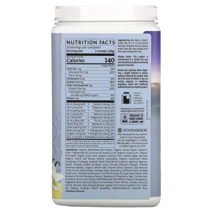 Sunwarrior, Illumin8 Lean Meal, Vanilla, 1.59 lb (720 g) - HealthCentralUSA