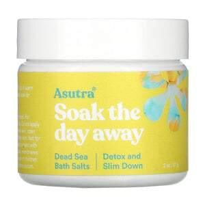 Asutra, Soak The Day Away, Dead Sea Bath Salts, Detox and Slim Down, 2 oz (57 g) - HealthCentralUSA