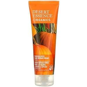 Desert Essence, Organics, Hand Repair Cream, Pumpkin Spice, 4 fl oz (118 ml) - HealthCentralUSA