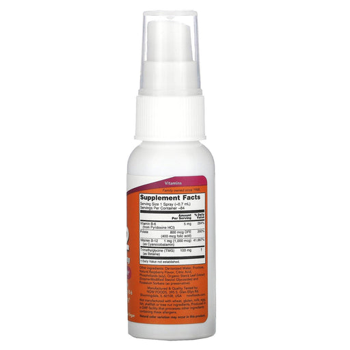Now Foods, B-12 Liposomal Spray, 1,000 mcg, 2 fl oz (59 ml) - HealthCentralUSA