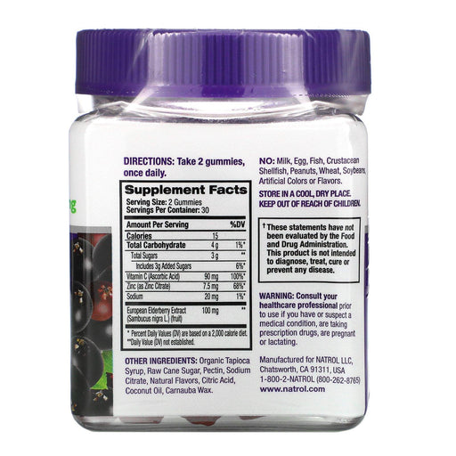 Natrol, Elderberry Immune Health, 100 mg, 60 Gummies - HealthCentralUSA