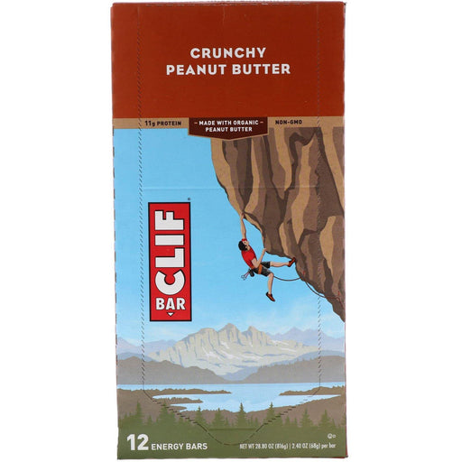 Clif Bar, Energy Bar, Crunchy Peanut Butter, 12 Bars, 2.40 oz (68 g) Each - HealthCentralUSA