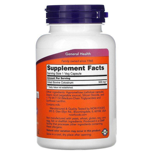 Now Foods, Colostrum, 500 mg, 120 Veg Capsules - HealthCentralUSA
