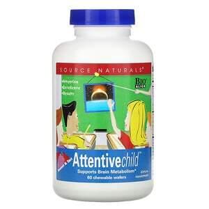 Source Naturals, Attentive Child, 60 Chewable Wafers - HealthCentralUSA