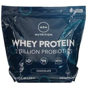 MRM, Whey Protein, 2 Billion Probiotics, Chocolate, 5 lb (2,270 g) - HealthCentralUSA