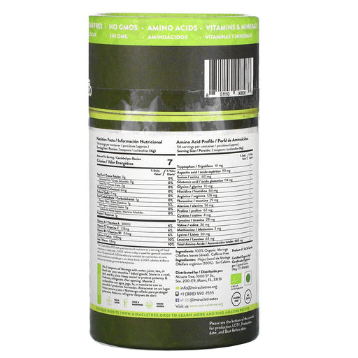 Miracle Tree, 100% Organic Moringa Superfood Powder, 8 oz (226.8 g) - HealthCentralUSA
