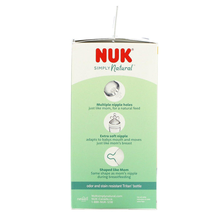 NUK, Simply Natural, Bottles, 0+ Months, Slow, 2 Pack, 5 oz ( 150 ml) Each - HealthCentralUSA