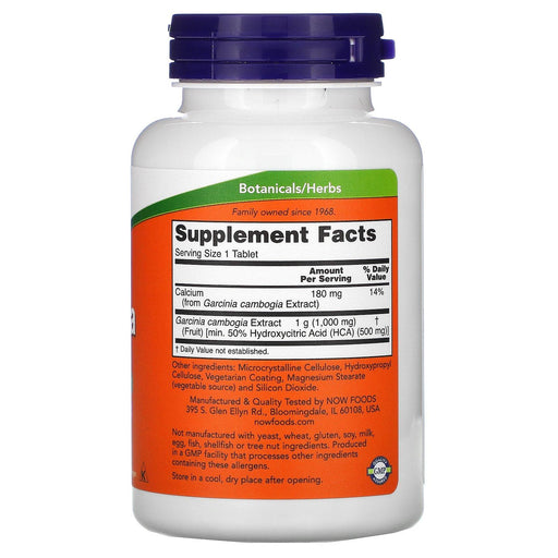 Now Foods, Garcinia, 1,000 mg, 120 Tablets - HealthCentralUSA