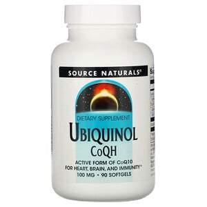 Source Naturals, Ubiquinol CoQH, 100 mg, 90 Softgels - HealthCentralUSA