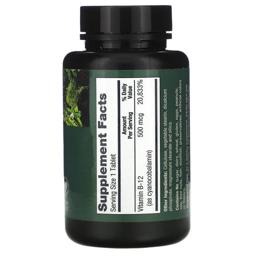 PlantFusion, Vegan Vitamin B-12, 500 mcg, 100 Tablets - HealthCentralUSA