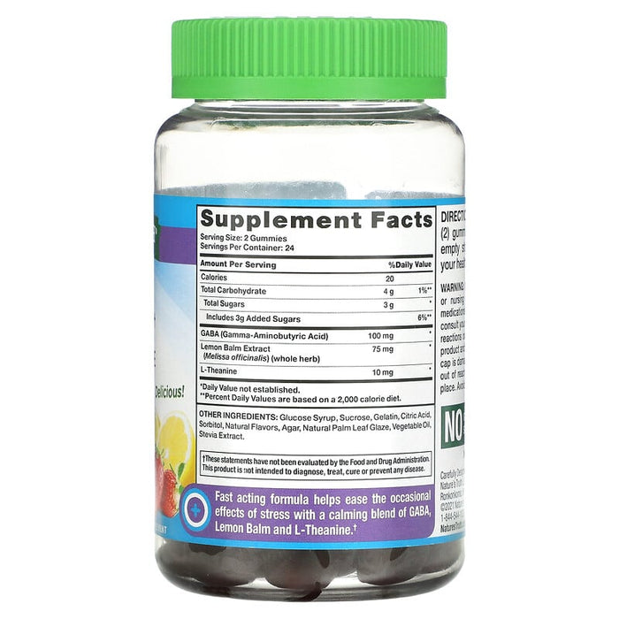 Nature's Truth, Stress Support + GABA, L-Theanine, Natural Lemon & Strawberry, 48 Gummies