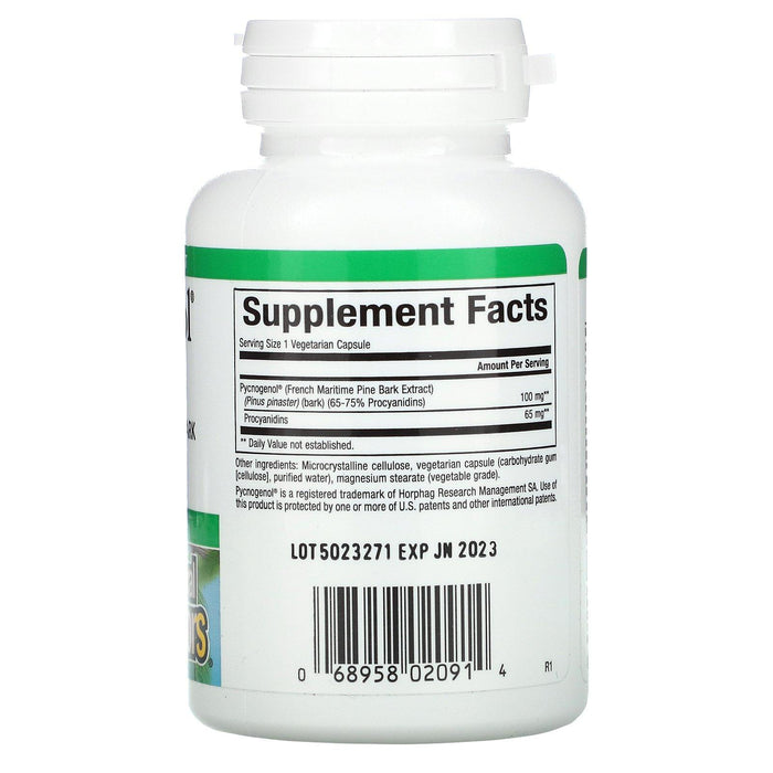 Natural Factors, Pycnogenol, 100 mg, 30 Vegetarian Capsules - HealthCentralUSA