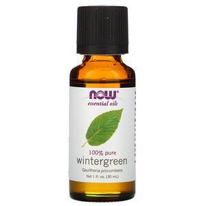 Now Foods, Essential Oils, 100% Pure Wintergreen, 1 fl oz (30 ml) - HealthCentralUSA