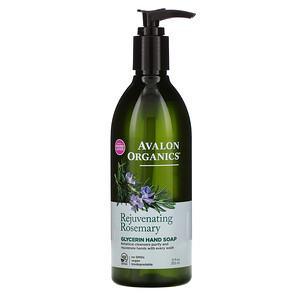 Avalon Organics, Glycerin Hand Soap, Rejuvenating Rosemary, 12 fl oz (355 ml) - HealthCentralUSA