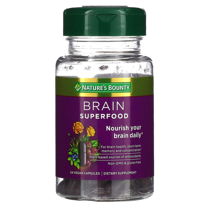 Nature's Bounty, Brain Superfood, 24 Vegan Capsules - HealthCentralUSA