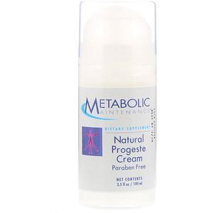 Metabolic Maintenance, Natural Progeste Cream, 3.5 fl oz (100 ml) - HealthCentralUSA