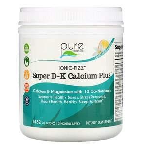 Pure Essence, Ionic-Fizz, Super D-K Calcium Plus, Orange Vanilla, 14.82 oz (420 g) - HealthCentralUSA